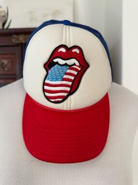 Rolling Stones Trucker Hat - Red, White & Blue